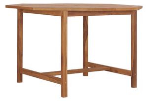 Matbord för trädgården 110x110x75 cm massiv teak - Brun