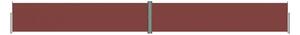 Infällbar sidomarkis brun 140x1200 cm - Brun