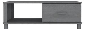 Soffbord mörkgrå 100x55x35 cm massiv furu - Grå