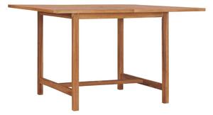 Matbord för trädgården 110x110x75 cm massiv teak - Brun