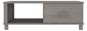 Soffbord ljusgrå 100x55x35 cm massiv furu - Grå