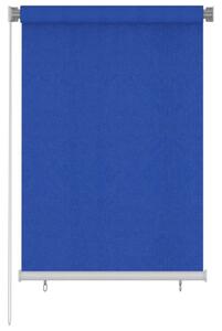 Rullgardin utomhus 100x140 cm blå HDPE - Blå