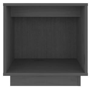 Sängbord 2 st grå 40x30x40 cm massiv furu - Grå