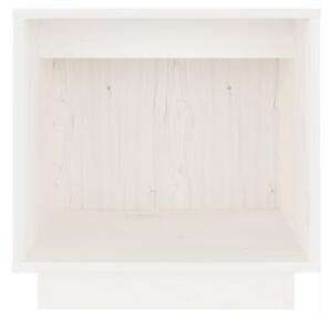 Sängbord 2 st vit 40x30x40 cm massiv furu - Vit