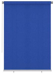 Rullgardin utomhus 160x230 cm blå HDPE - Blå