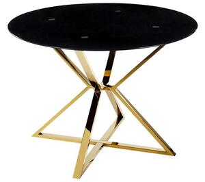 HAYDER Matbord 105 cm Rund Svart/Guld -