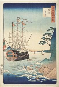 Ando or Utagawa Hiroshige - Konsttryck Seashore in Taishū, (26.7 x 40 cm)