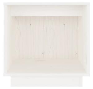 Sängbord vit 40x30x40 cm massiv furu - Vit
