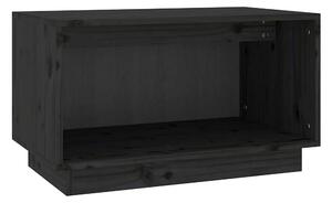 Tv-bänk svart 60x35x35 cm massiv furu - Svart