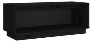 Tv-bänk svart 90x35x35 cm massiv furu - Svart
