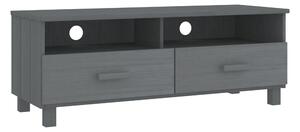 TV-bänk mörkgrå 106x40x40 cm massiv furu - Grå