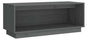 Tv-bänk grå 90x35x35 cm massiv furu - Grå