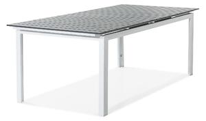 TUNIS Förlängningsbart Matbord 220-280x100 cm Vit/Grå -