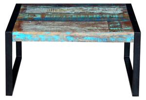 Soffbord återvunnet massivt trä 80x80x40 cm - Flerfärgad