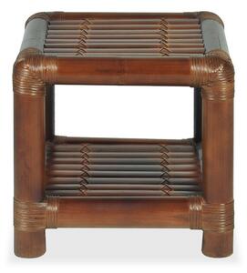 Sängbord 40x40x40 cm bambu mörkbrun - Brun