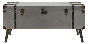 Soffbord MDF och aluminium 102x51x47,5 cm - Silver