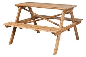 Picknickbord 120x120x78 cm bambu - Brun