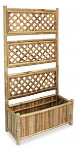 Odlingslåda med spaljé bambu 70 cm - Brun