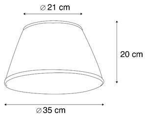 Veckad lampskärm vit 35/20 cm