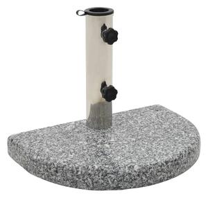 Parasollfot granit 10 kg halvrund grå - Grå