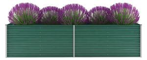 Odlingslåda upphöjd galvaniserat stål 320x80x77 cm grön - Grön