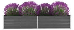 Odlingslåda upphöjd galvaniserat stål 240x80x45 cm grå - Grå