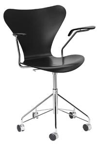 Fritz Hansen - 3217 Sjuan, Färgad askfanér, Svart - Kontorsstolar - Arne Jacobsen - Svart