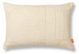 Ferm Living - Darn Cushion Cover - Kuddfodral - Darn Cushion Cover - Rectangular - Natur - W60 x D1 x H40 cm