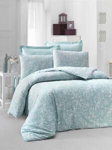 VICTORIA Bäddset Dubbelt 6-dels Satin Mint/Vit -