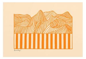 Peléton - Papercut 04 Poster - Affisch - Orange - 70x100 cm
