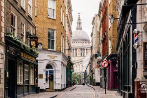 Fotografi St. Paul's cathedral and street with, Alexander Spatari