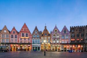 Fotografi Market Square in Bruges, Belgium., Hongjie Han