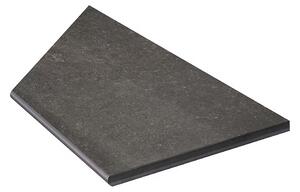 Uteklinker Bricmate Z Limestone Anthracite Pool Inner Corner Right 30x60 cm