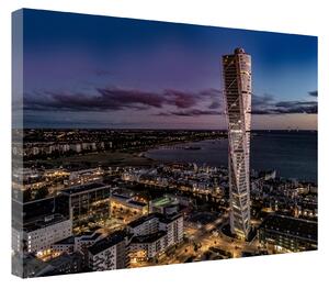 Tavla Canvas Turning Torso, Malmö Flerfärgad\|Blå 75X100 - 75x100 cm