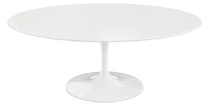 Knoll - Saarinen Low Round Table For Outdoor, H: 38 cm, Ø 107 cm, Vitt underrede - Soffbord utomhus - Eero Saarinen - Vit - Metall/Plast