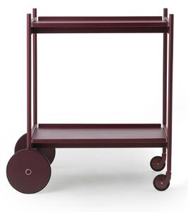 Normann Copenhagen - Rul serveringsvagn burgundy - Serveringsvagnar - Simon Legald - Röd - MDF/Metall