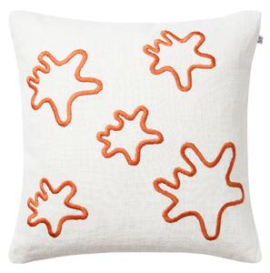 Chhatwal & Jonsson - Krisha Cushion Cover 50x50 cm - Embroidered Linen Apricot Orange - Prydnadskuddar och kuddfodral - Stig Jonsson