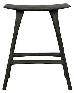Ethnicraft - Osso Black Counter Stool - Varnished Oak - Barstolar - Svart - Trä