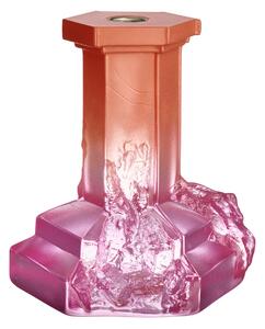 Kosta Boda - Rocky Baroque Candlestick Spicy Rose 175 mm - Ljusstakar - Hanna Hansdotter - Rosa