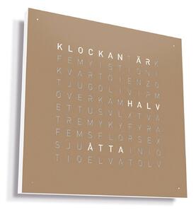 Qlocktwo - Qlocktwo Earth 45 Stainless Steel - Hazelnut, SE - Klockor - Biegert & Funk - Brun