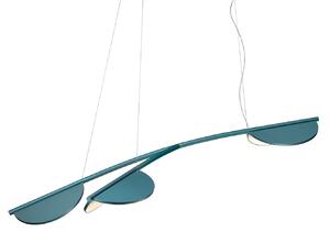 Flos - Almendra Organic, S3 Y Short, Bay Blue Metallized - Pendellampor - Patricia Urquiola - Blå