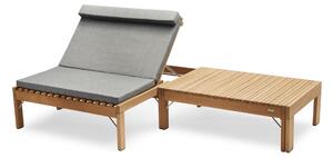 Fritz Hansen - Riviera Lounge Cushion, Quickdry Outdoor Foam, Outdoor Textile / Ash - Dynor och kuddar - Povl Eskildsen - Grå