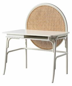 Gebruder Thonet Vienna - Allegory Desk, Pure White C02, Lacquered Beech, Ash and Woven Cane - Skrivbord - GamFratesi - Vit - Trä