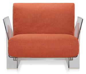 Kartell - Pop Outdoor Armchair 7041, Ikon Orange - Fåtöljer utomhus - Piero Lissoni - Textilmaterial/Skum/Plast