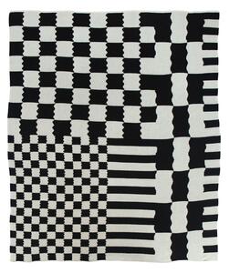 Slowdown Studio - Chilton (Black/White) Knit Blanket - Plädar och filtar - Svart,Vit