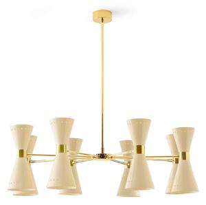 Stilnovo - Megafono Suspension 99, Gold/Ivory - Takkronor - Vit