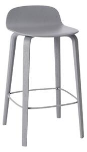 Muuto - Visu Bar Stool, 65 cm, Grey - Barstolar - Mika Tolvanen - Grå - Trä