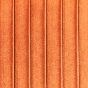 Bänk Orange Sammetsklädsel Guld Metallben 118 cm Glamour Vardagsrum Sovrum Hall Beliani