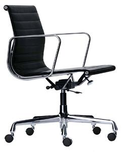 Vitra - EA 117, Polerat, Läder: Kat. L40 - Leather Premium - 66 - Kontorsstolar - Charles & Ray Eames - Svart