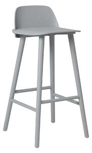 Muuto - Nerd Bar Stool, H:75cm, Grey - Barstolar - David Geckeler - Grå - Trä